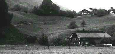 Durtschi Home in foreground, Hiltbrandt home on the hill.