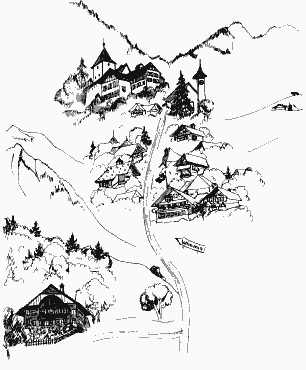 Stylized Map Of Wimmis